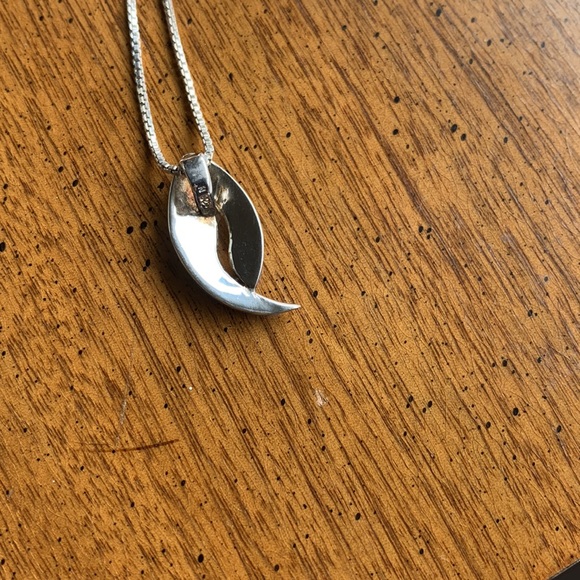 Sterling silver opal necklace - Picture 3 of 3